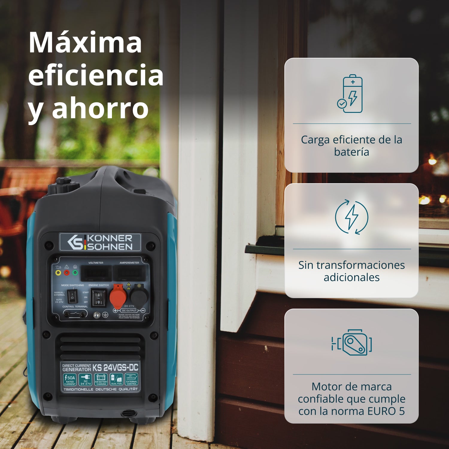 Generatore a Tensione Costante KS 24VGS-DC con Sistema a Doppio Carburante