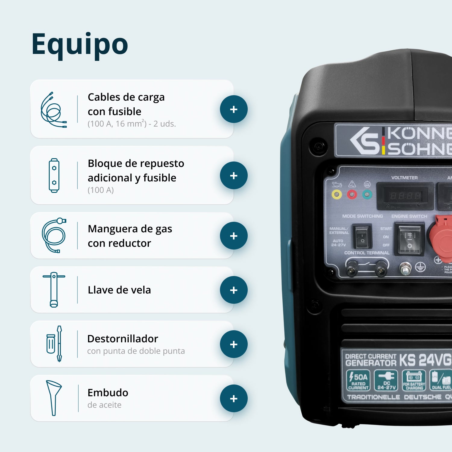 Generatore a Tensione Costante KS 24VGS-DC con Sistema a Doppio Carburante