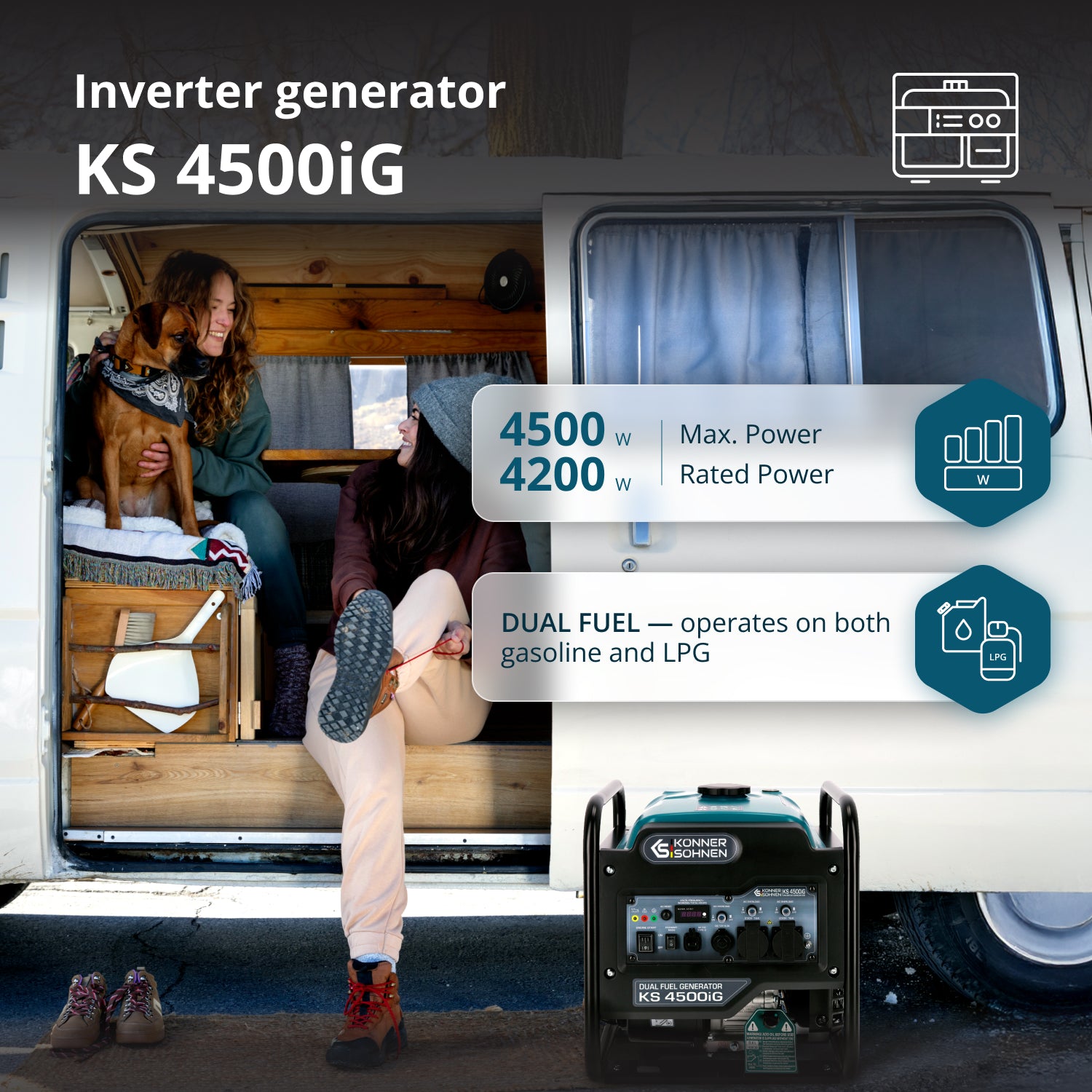 Dual Fuel Inverter Generator KS 4500iG