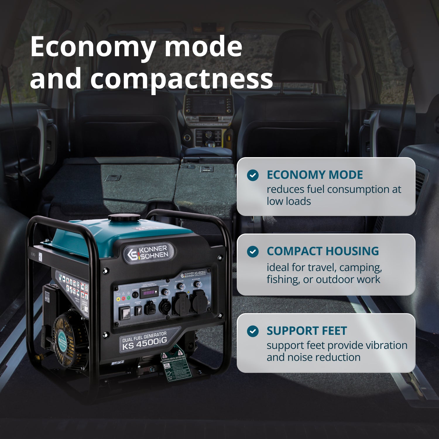 Dual Fuel Inverter Generator KS 4500iG