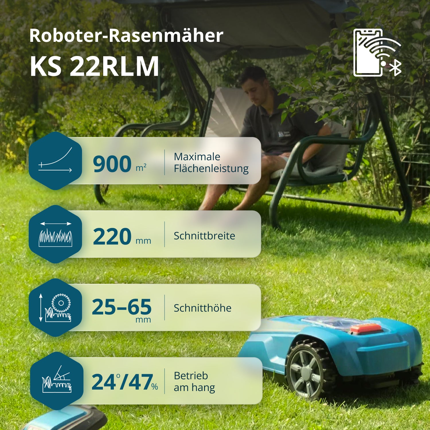 Roboter-Rasenmäher KS 22RLM (B-Ware Gut)