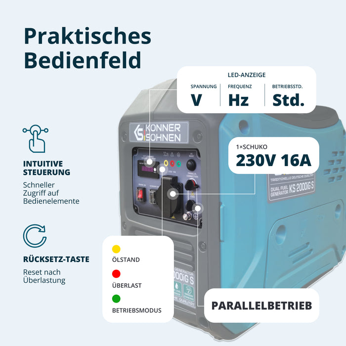 LPG/Benzin-Inverter-Generator KS 2000iG S