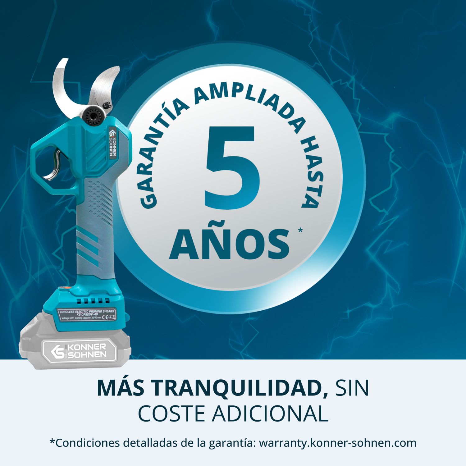 Akumulátorové elektrické prořezávací nůžky KS CPS20V-40 Case