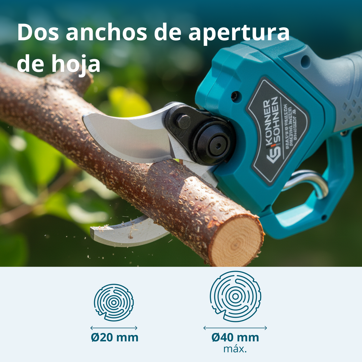 Akumulátorové elektrické prořezávací nůžky KS CPS20V-40 Case