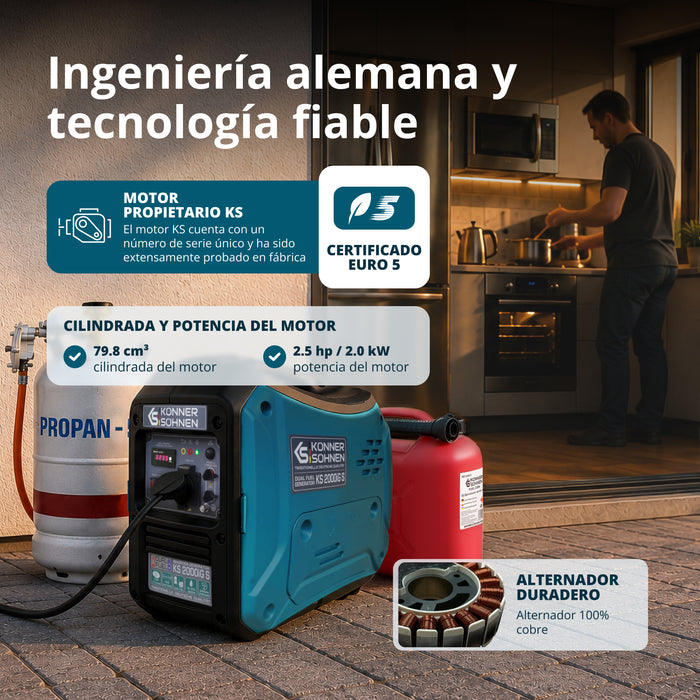 LPG/benzinski invertorski generator KS 2000iG S