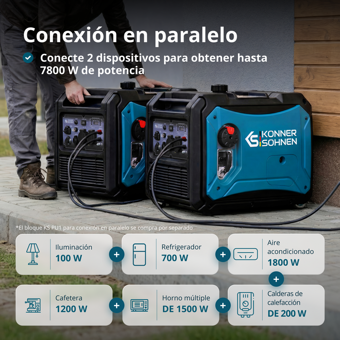 Generador inverter Könner & Söhnen KS 4000iE S