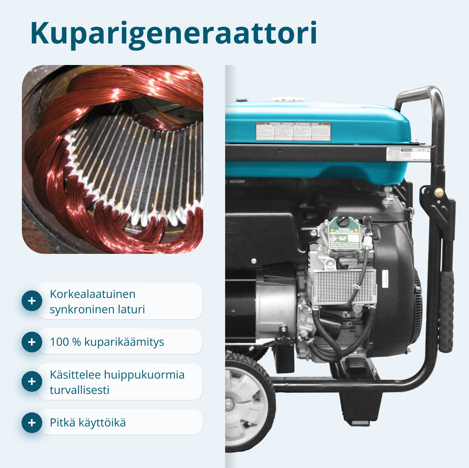 Bensiinikäyttöinen generaattori 'Könner & Söhnen' KS 15-1E ATSR