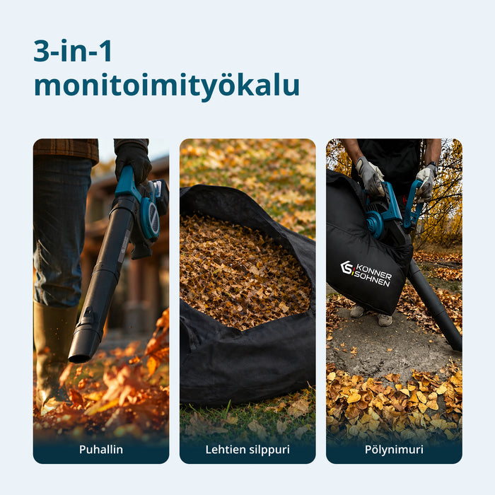 Akkukäyttöinen puutarhaimuri-puhallin KS LBV-40V