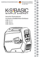 Inverter-Generatoren in einem schalldichten Gehäuse KSB 21i S, KSB 30i S, KSB 40iE S