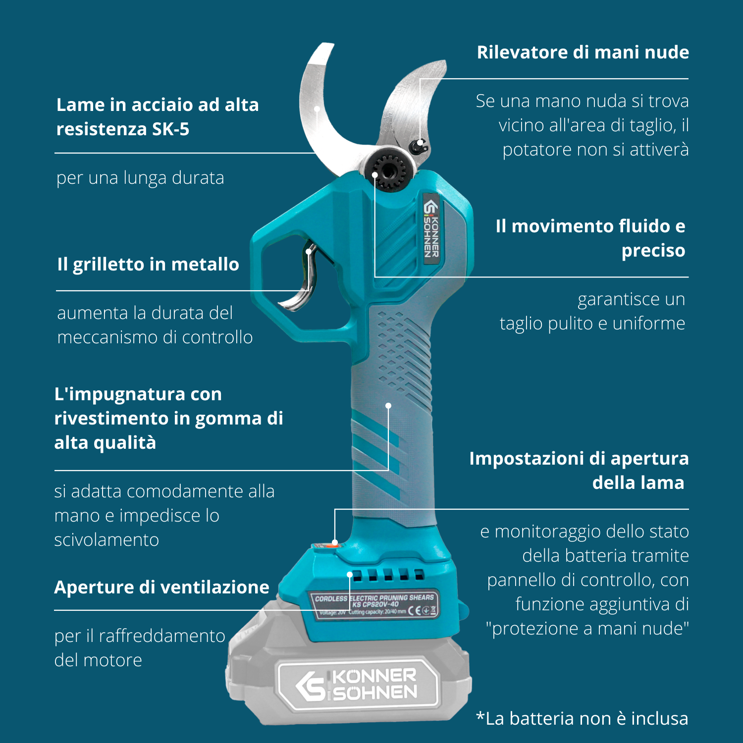 Cesoie a batteria KS CPS20V-40