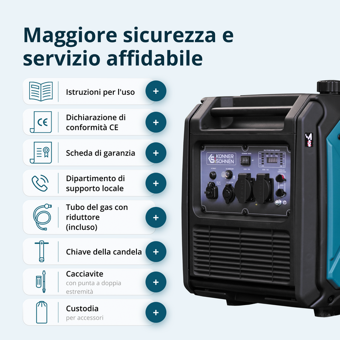 Generatore inverter a GPL/Benzina KS 4000iEG S