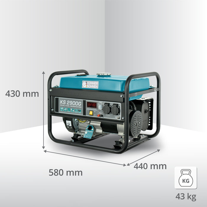 Groupe électrogène à essence/gaz "Könner & Söhnen" KS 2900G