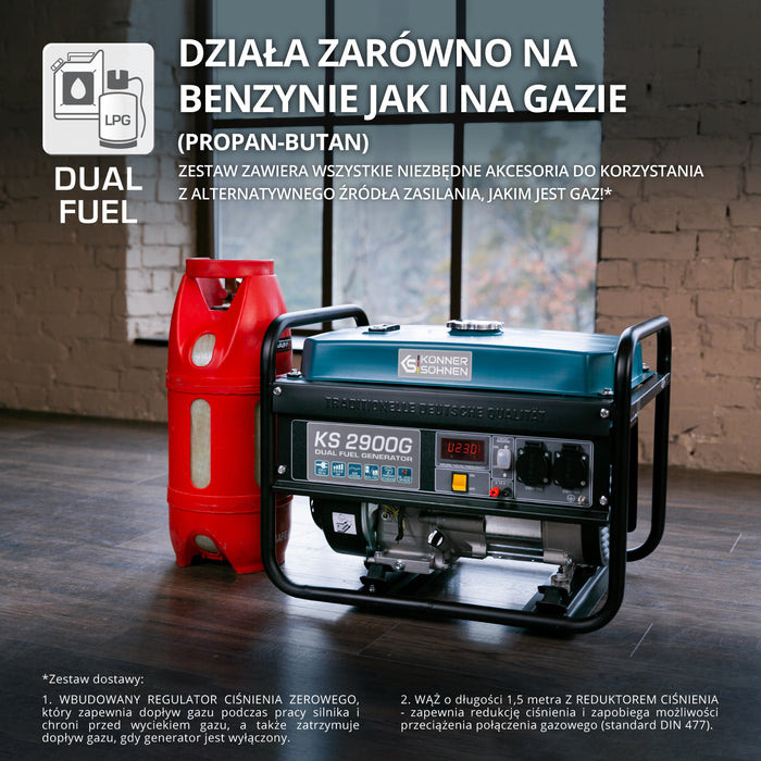 Generator LPG/Benzyna „Könner & Söhnen” KS 2900G