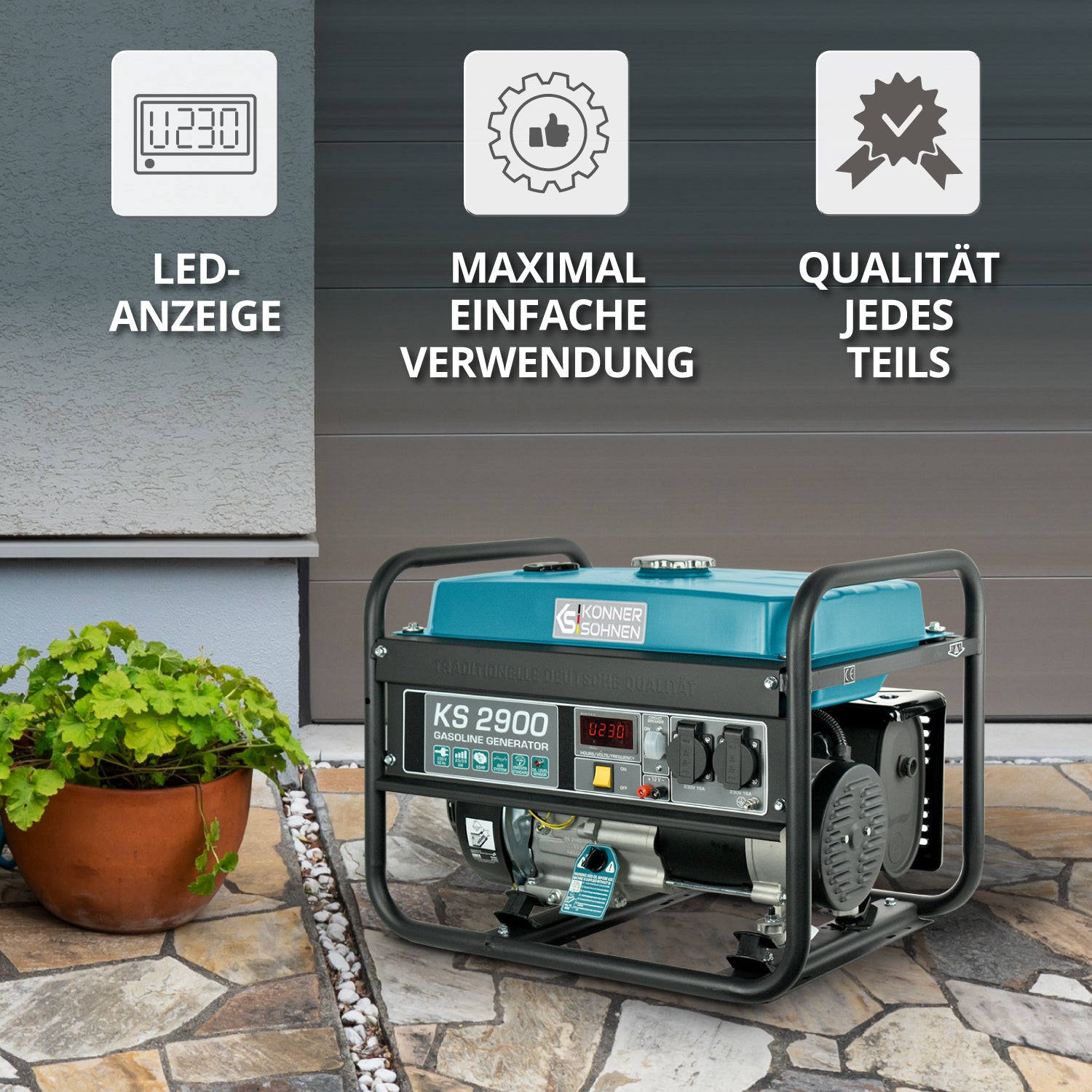 Benzin-Generator "Könner & Söhnen" KS 2900 (B-Ware Sehr gut)