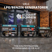 LPG/benzin generator "Könner & Söhnen" KS 3000G thumbnail