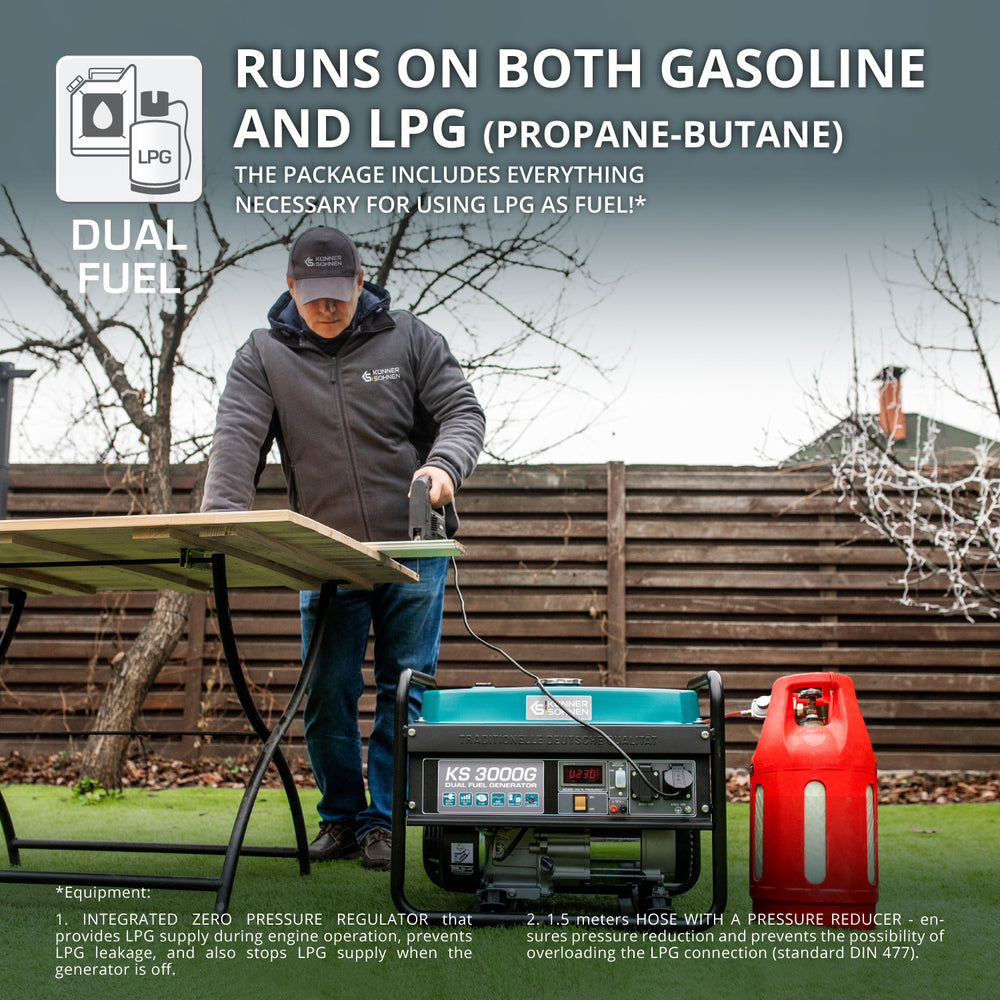 Gerador a GPL/Gasolina "Könner & Söhnen" KS 3000G