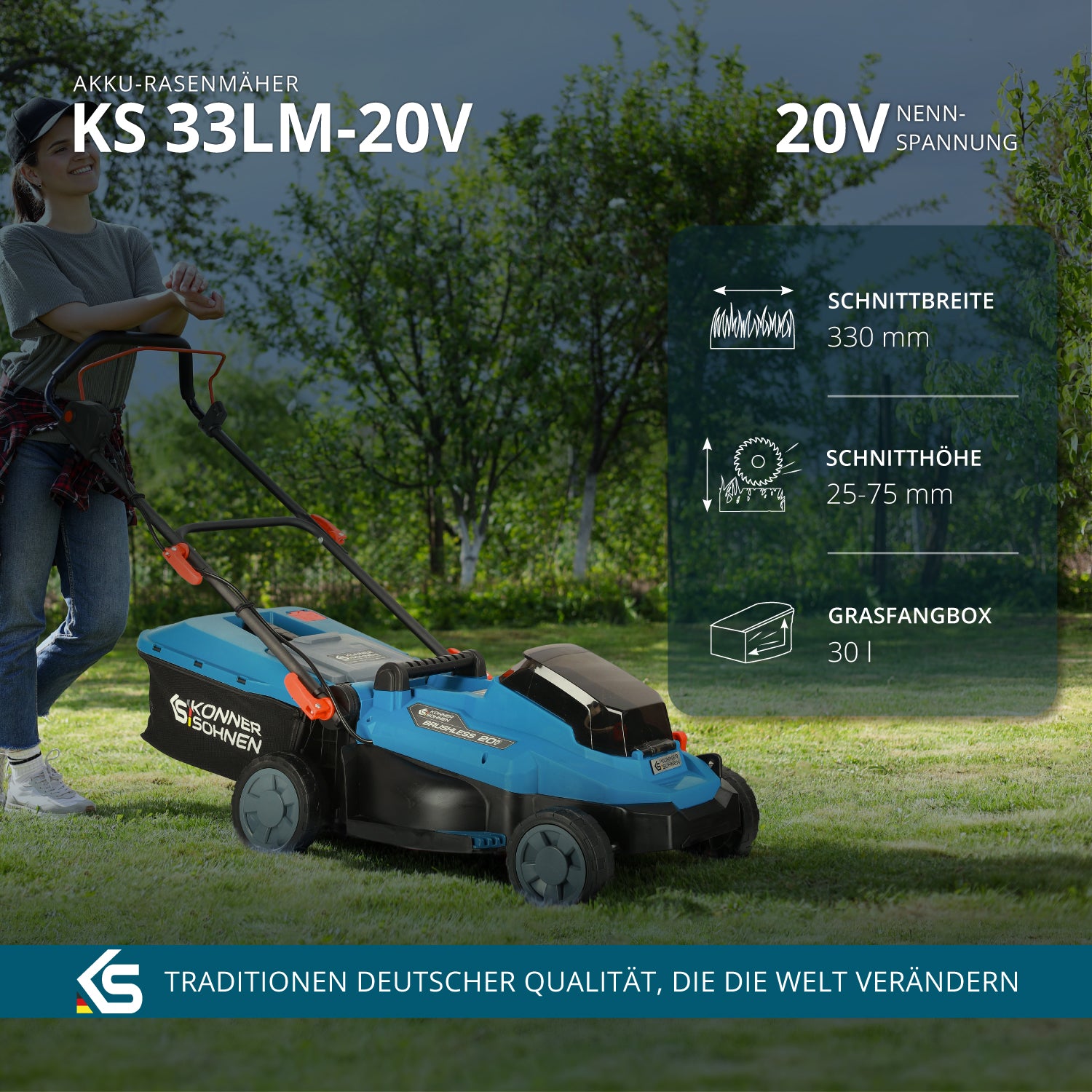 Akku-Rasenmäher KS 33LM-20V (B-Ware Hervorragend)