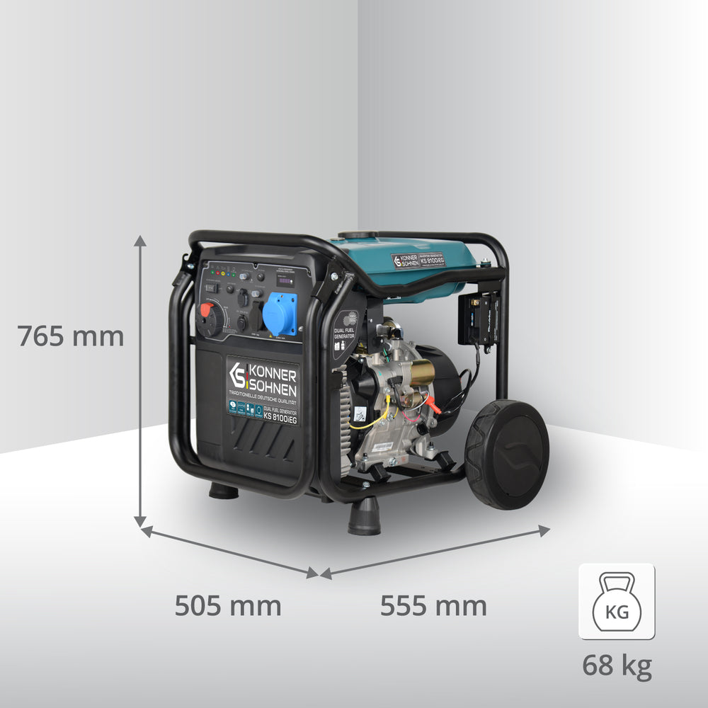 Groupe électrogène à essence-gaz de type inverter KS 8100iEG (Reconditionné Bon état)