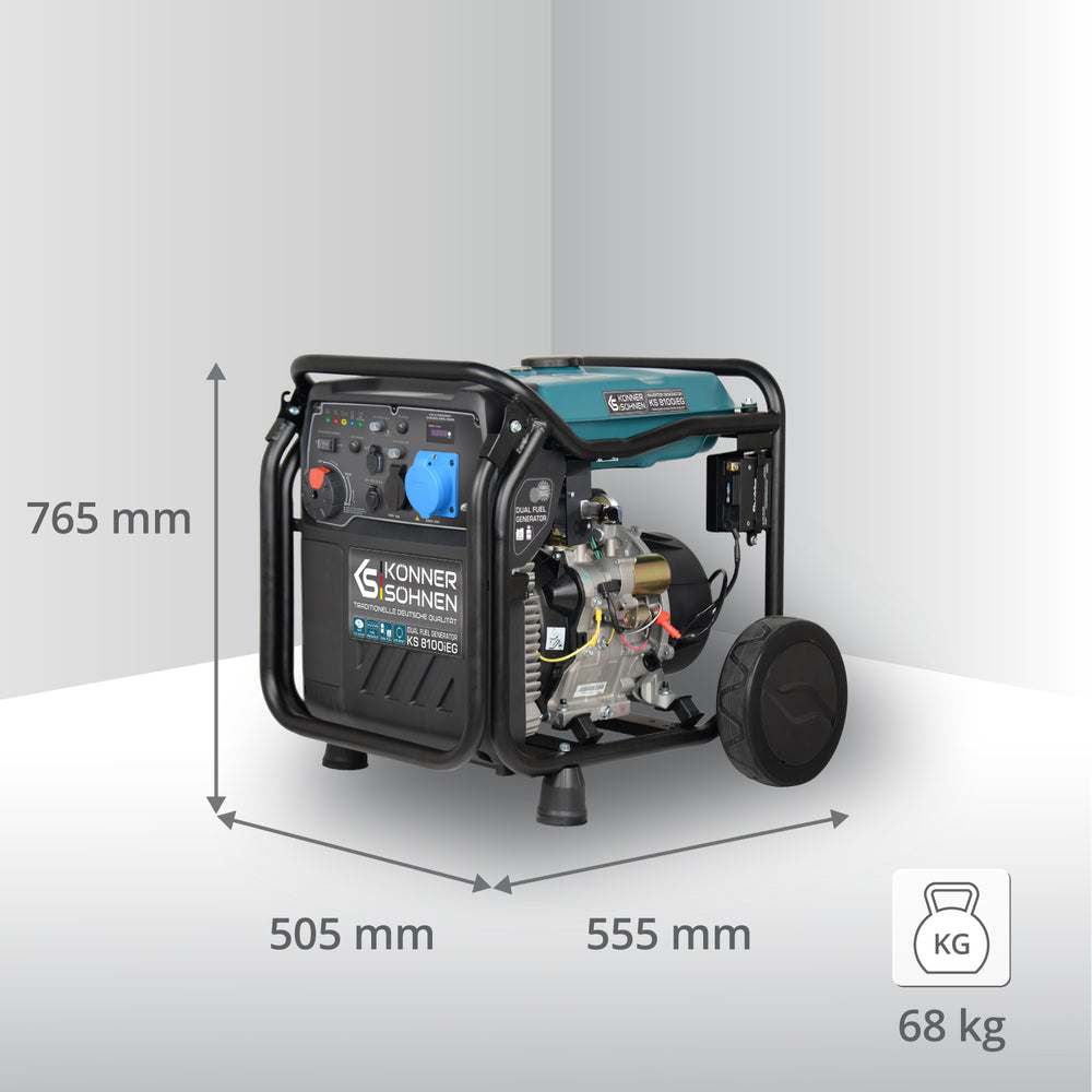 Inwerterowy generator LPG/benzyna KS 8100iEG (Odnowiony – Stan dobry)