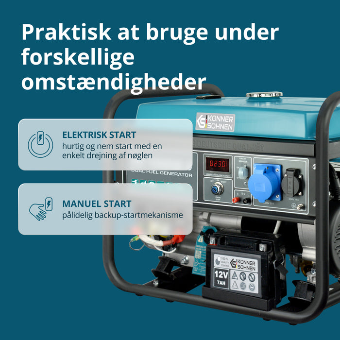 LPG/Benzin Generator "Könner & Söhnen" KS 10000E G