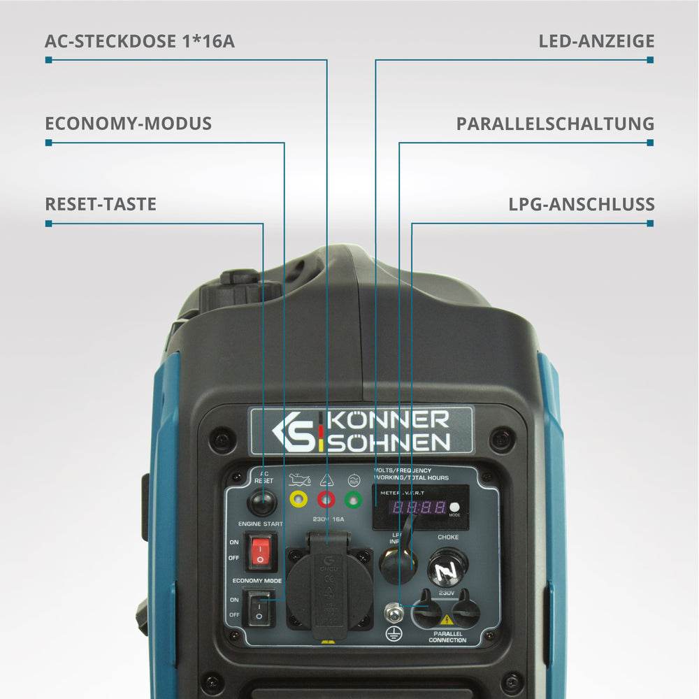 LPG/Benzin-Inverter-Generator KS 2000iG S