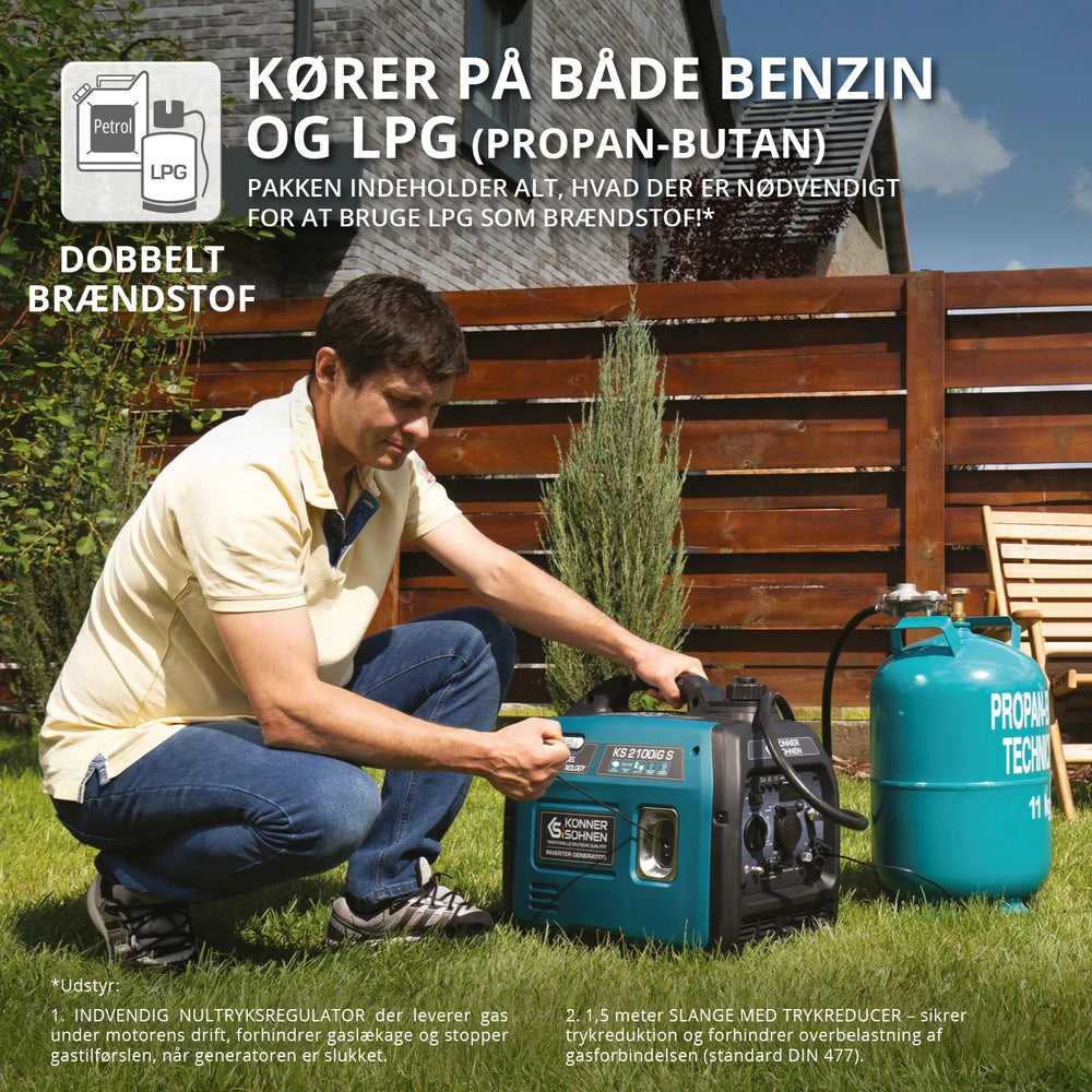 LPG/benzin inverter generator KS 2100iG S