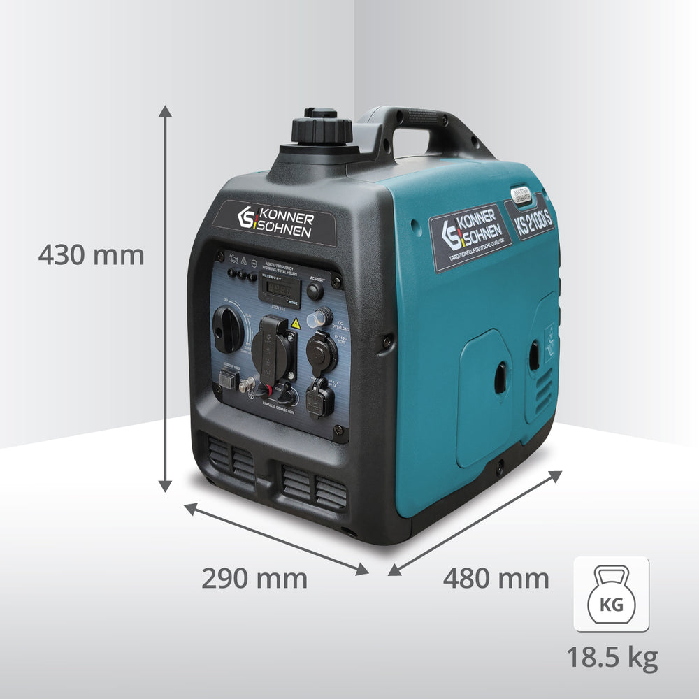 Groupe électrogène-onduleur dans la boîte anti-bruit KS 2100i S