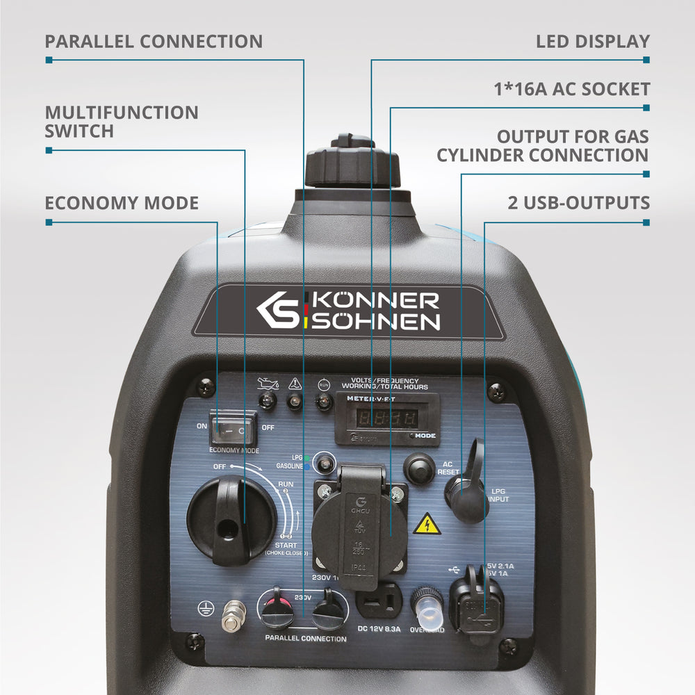LPG/gasoline inverter generator KS 2100iG S