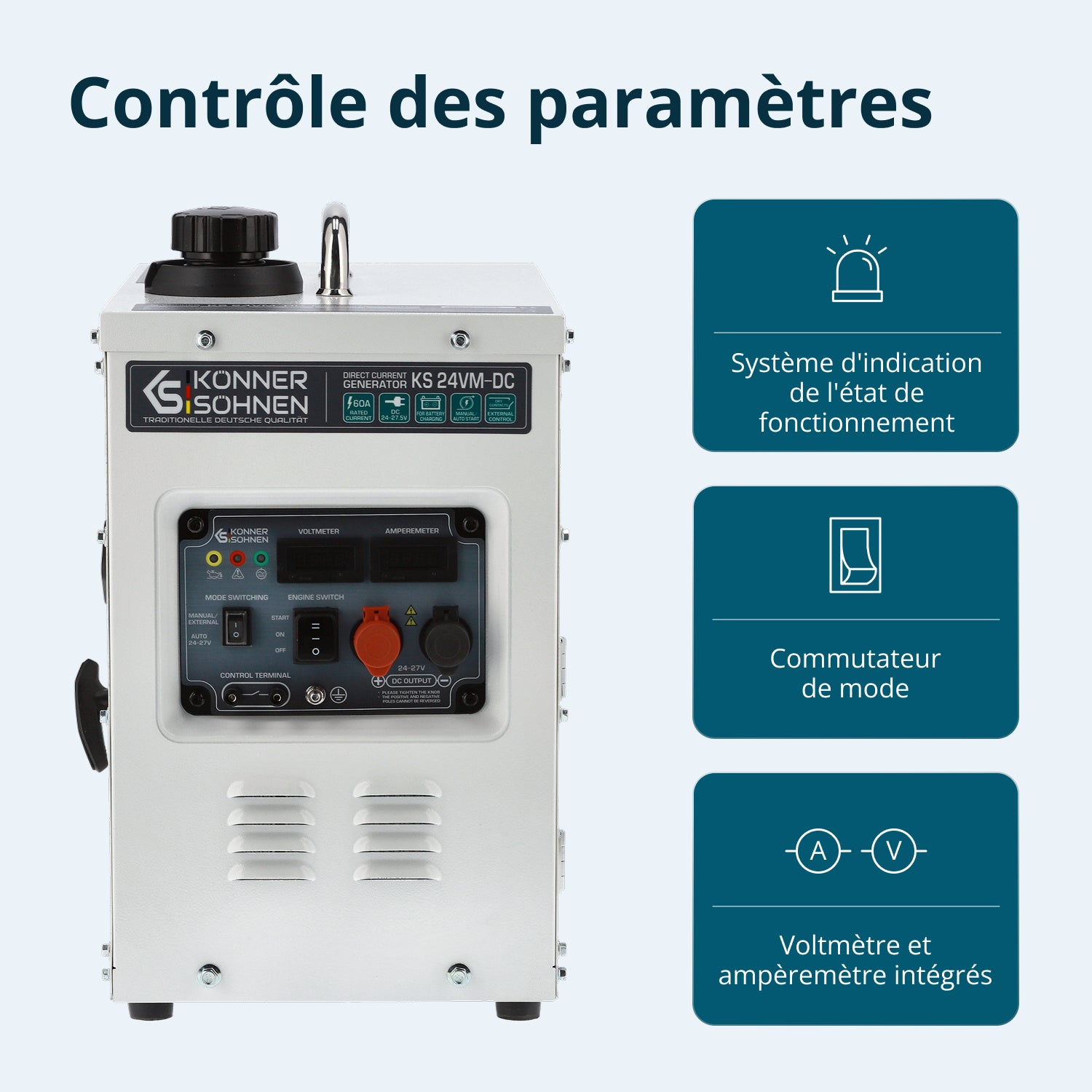 Groupe électrogène de courant continu KS 24VM-DC
