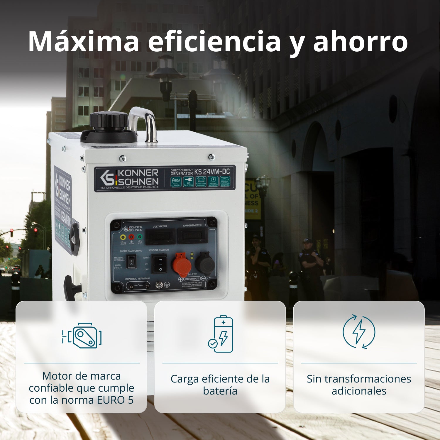 Generador de corriente continua KS 24VM-DC