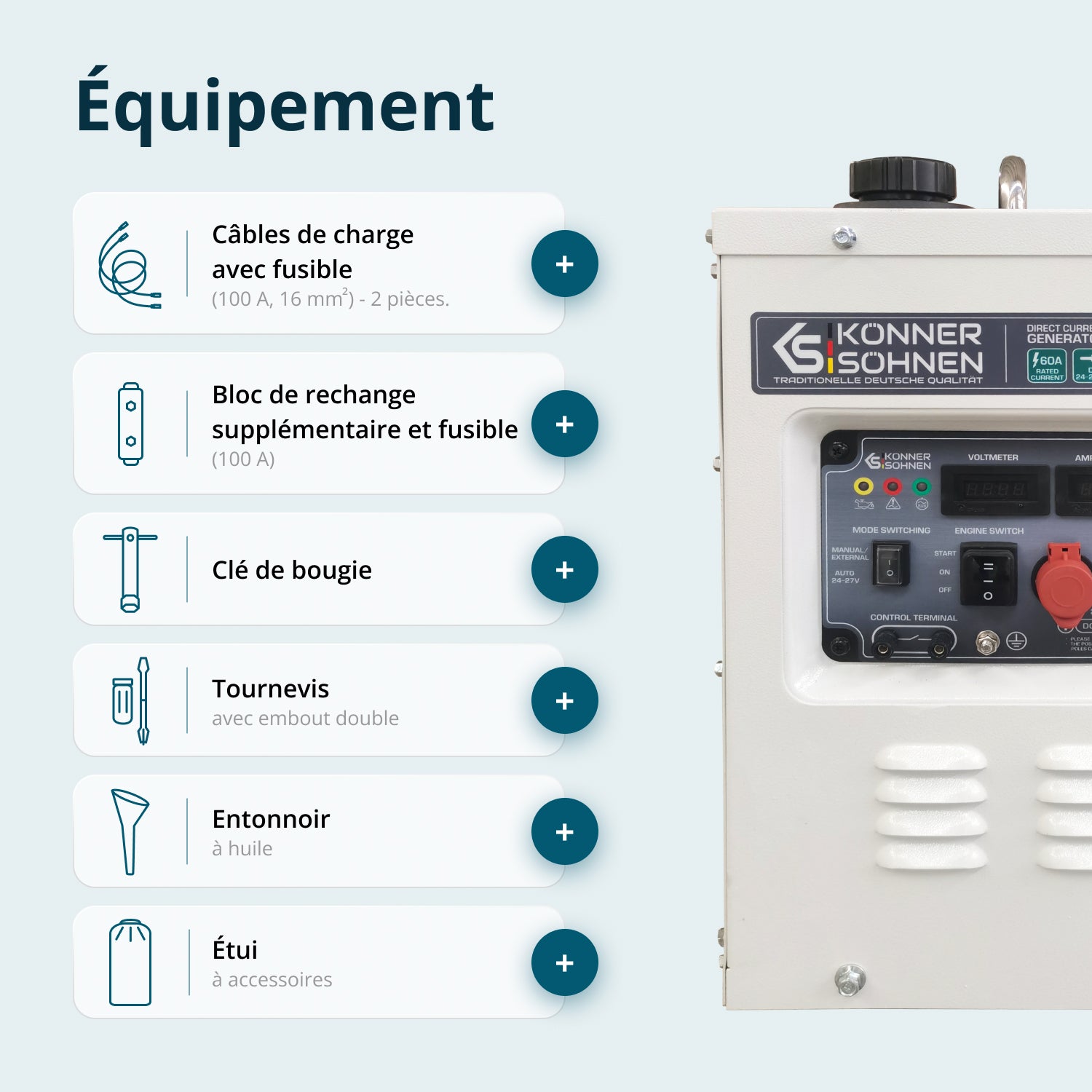 Groupe électrogène de courant continu KS 24VM-DC