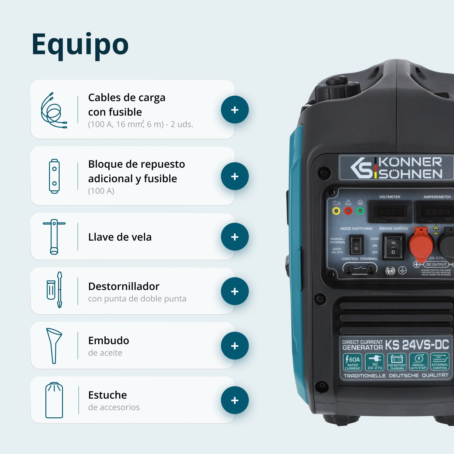 Generador de corriente continua KS 24VS-DC