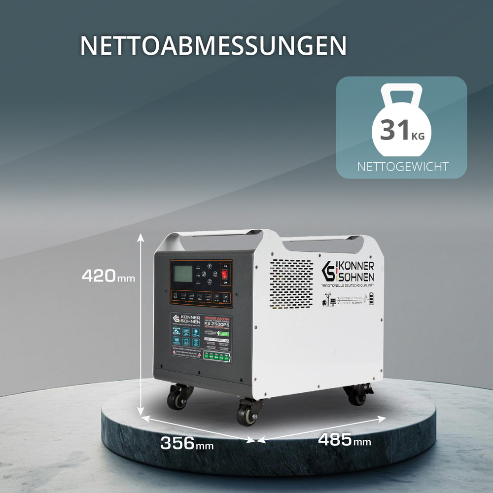 Tragbare Powerstation KS 2500PS (B-Ware Hervorragend)