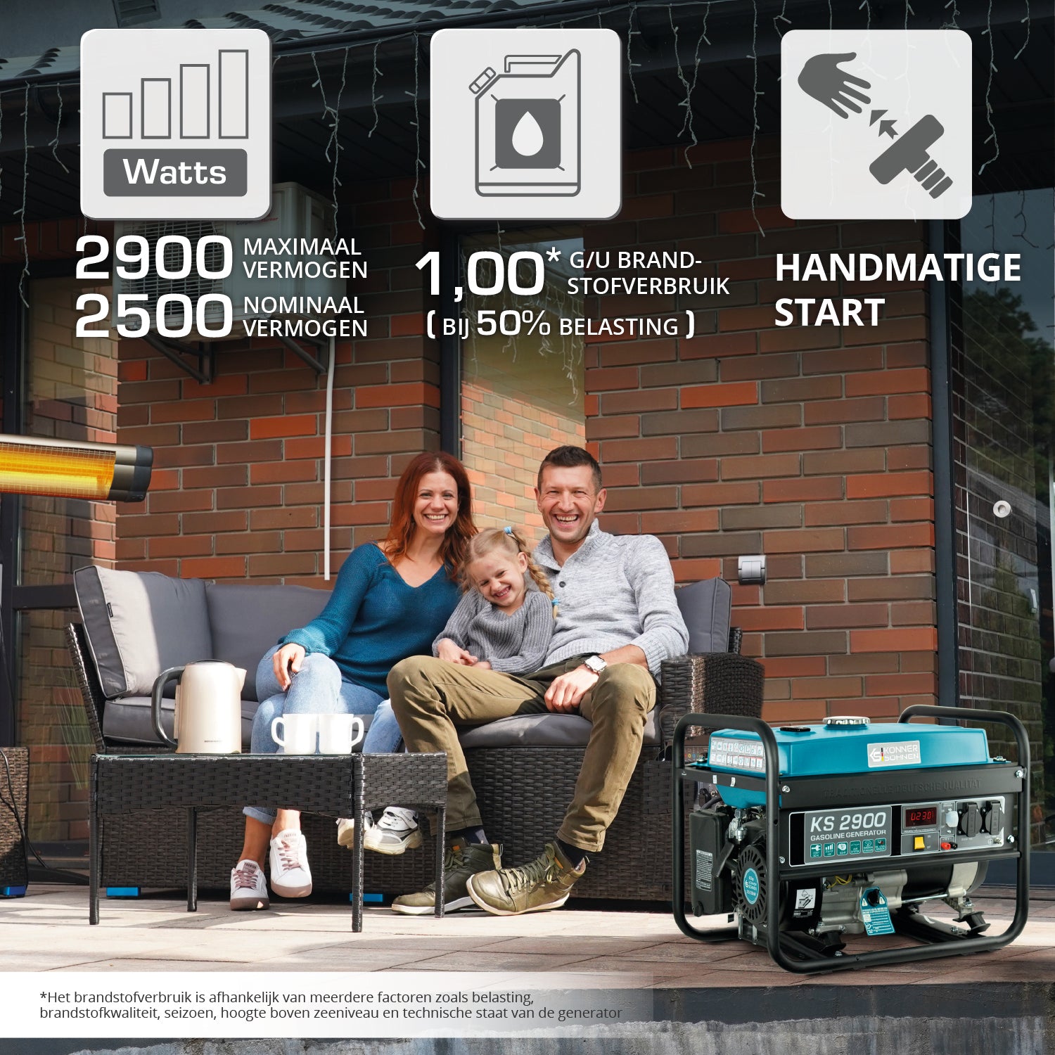 Benzinegenerator "Könner & Söhnen" KS 2900