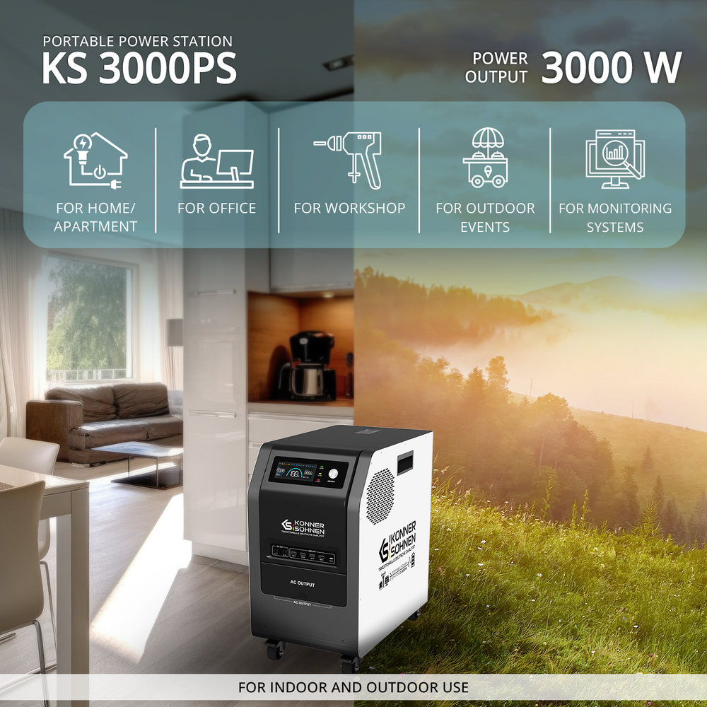 KS 3000PS 3-i-1 Bärbar Kraftstation