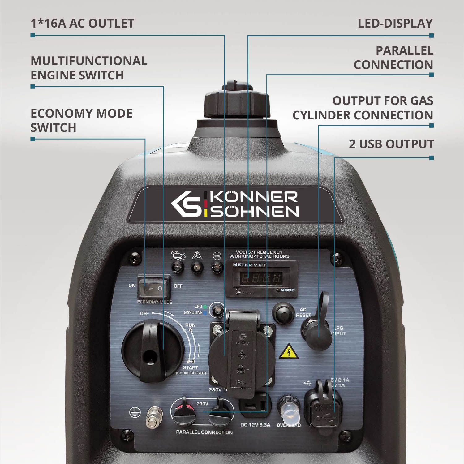 LPG/benzin inverter generator KS 3100iG S