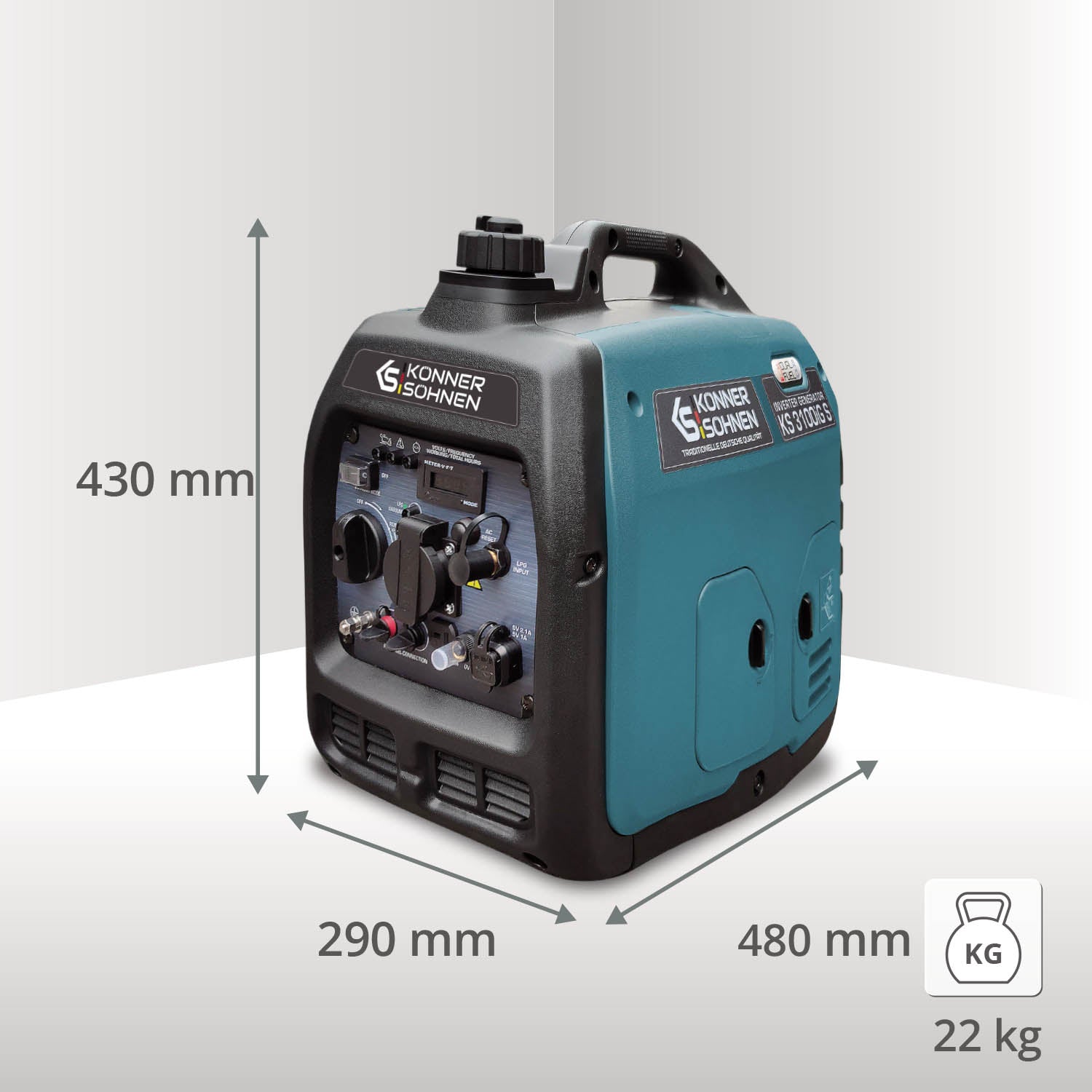 LPG/benzin inverter generator KS 3100iG S