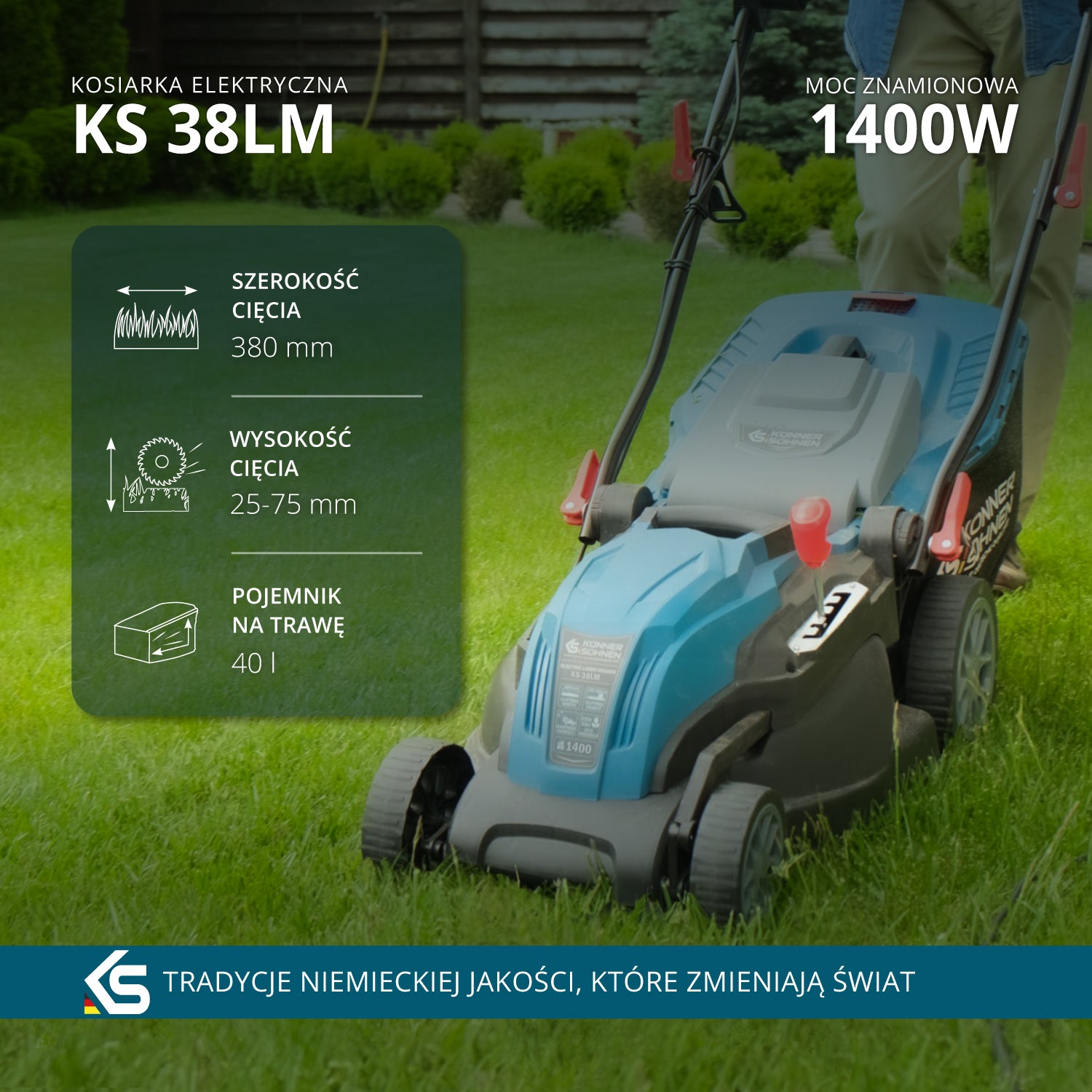 Elektryczna kosiarka KS 38LM (Odnowiony – stan idealny)