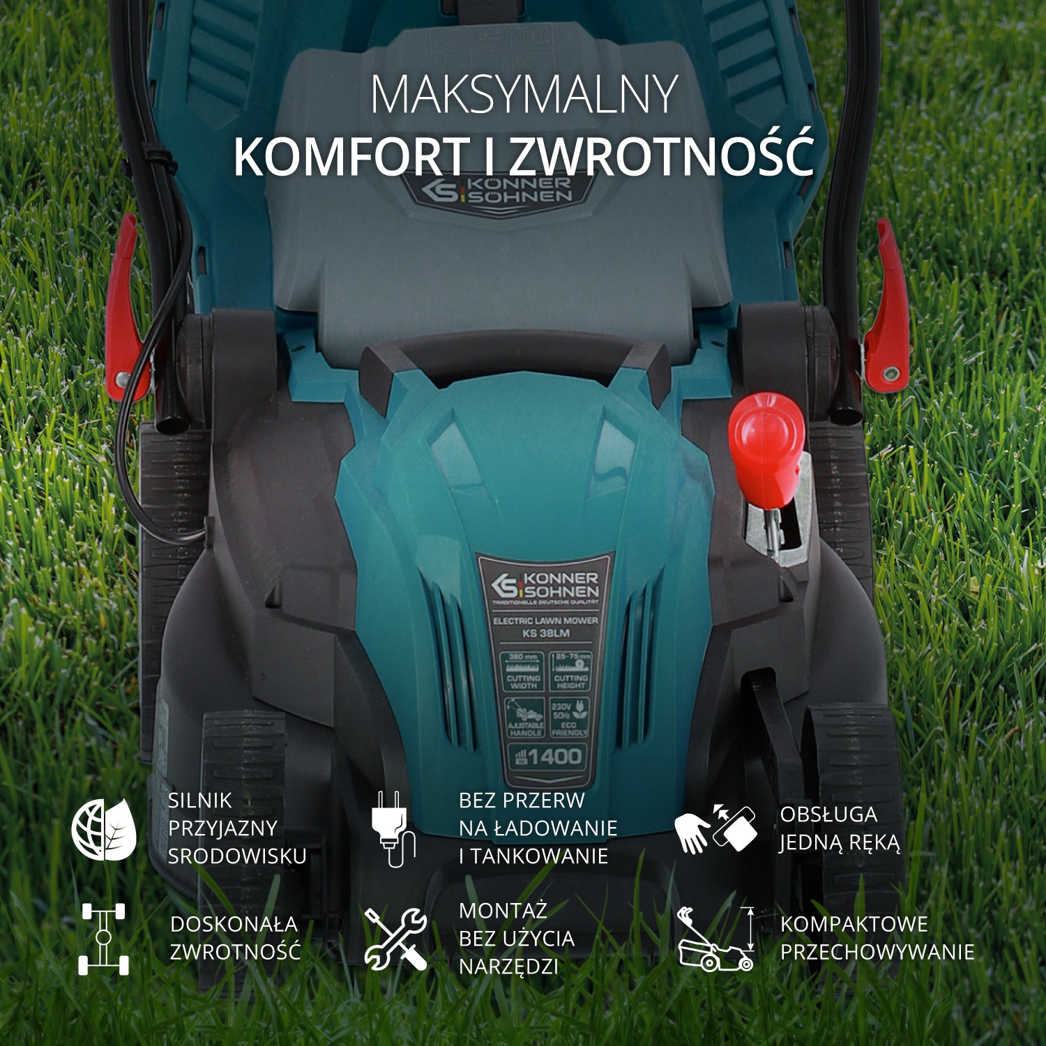 Elektryczna kosiarka KS 38LM (Odnowiony – stan idealny)