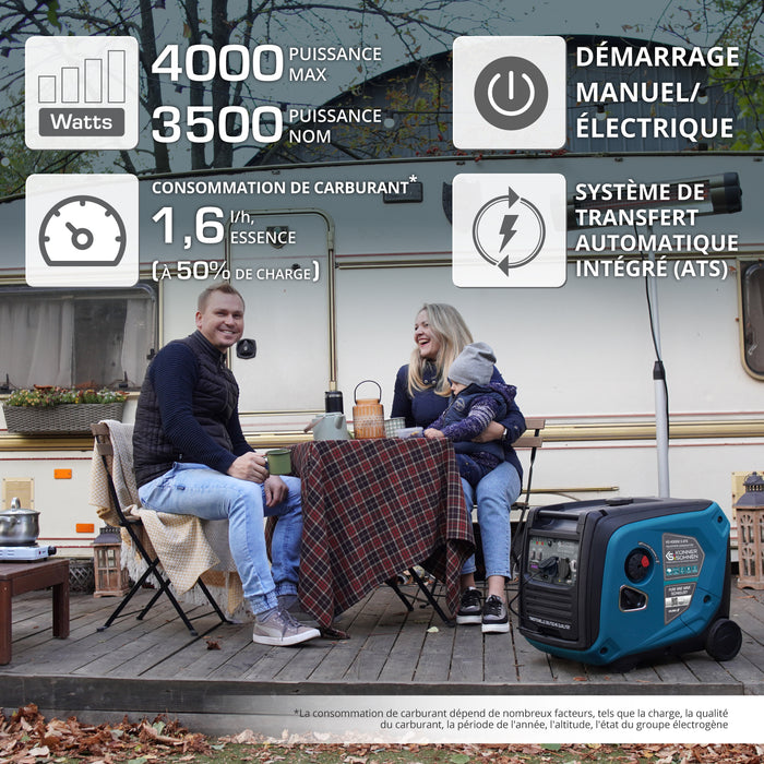 Groupe électrogène-onduleur dans la boîte anti-bruit KS 4000iE S ATS (Reconditionné – État excellent)