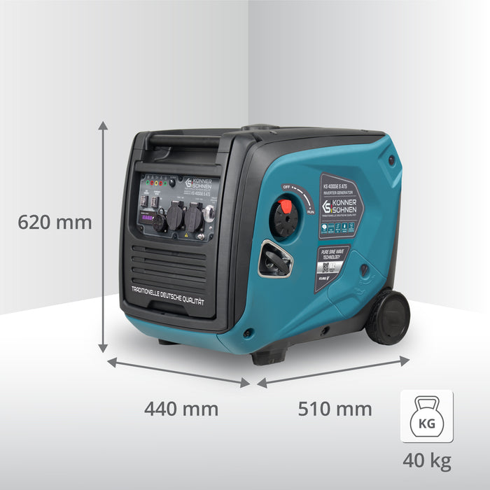 Groupe électrogène-onduleur dans la boîte anti-bruit KS 4000iE S ATS (Reconditionné – État excellent)