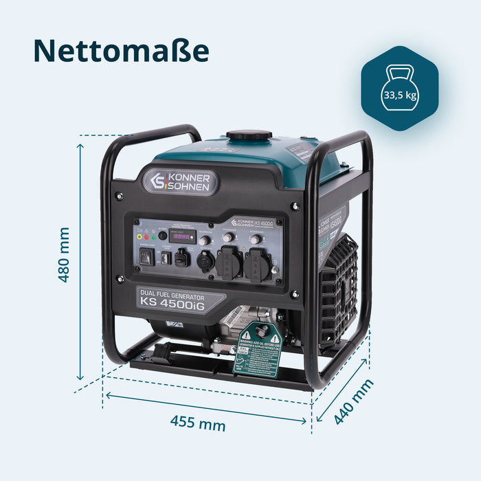 Dual Fuel-Inverter-Generator KS 4500iG