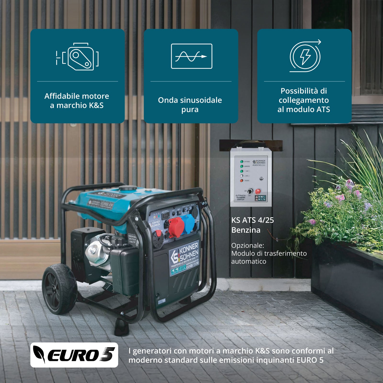 Generador inverter KS 8100iE 1/3 ATSR