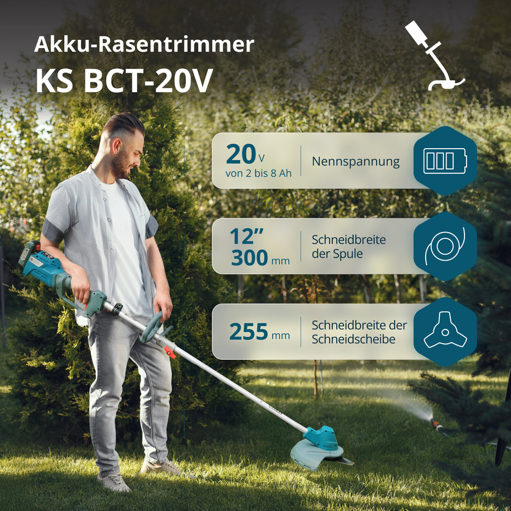Promotionsset zur Rasenpflege KS 33LM-BCT20V-SET