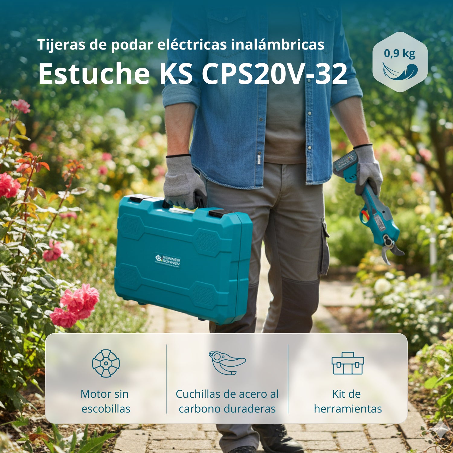 Bežične električne makaze za orezivanje KS CPS20V-32 Case