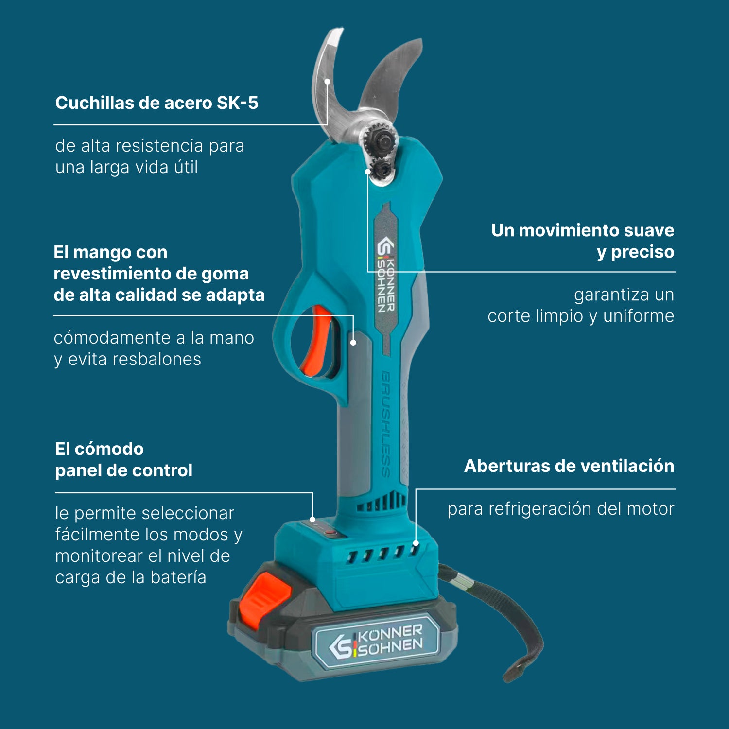 Bežične električne makaze za orezivanje KS CPS20V-32 Case