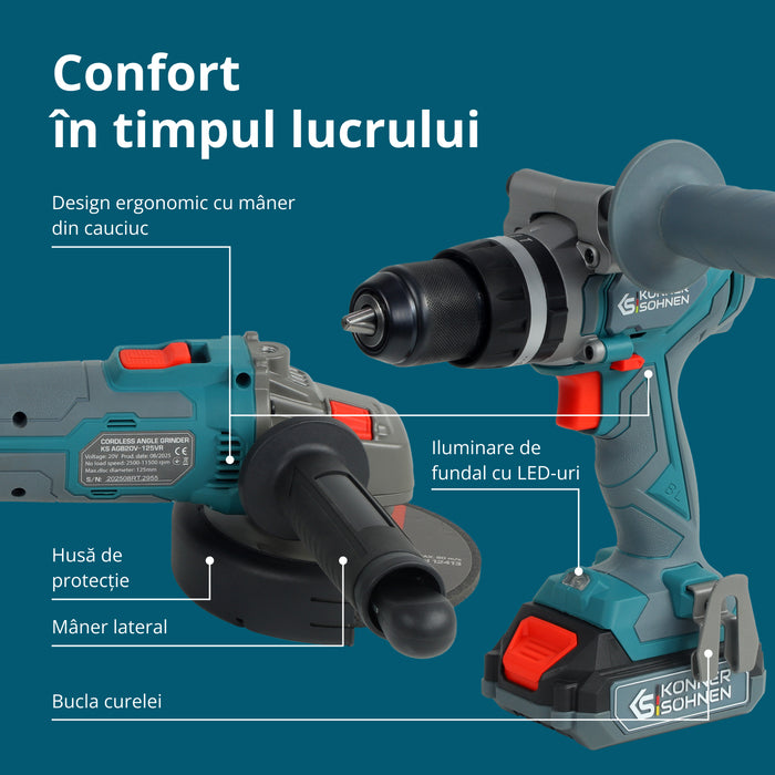 Setul Maestru Fără Fir KS IDAGB 20V SET 1 