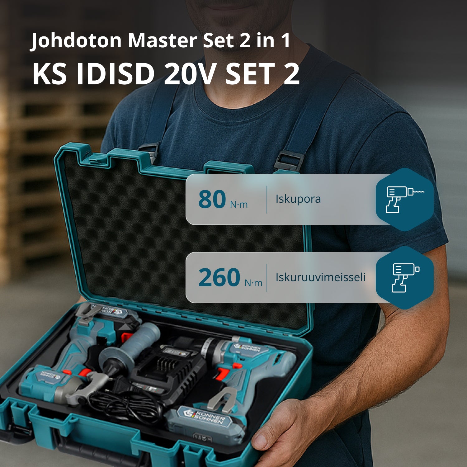 KS IDISD 20V SET 2 Conjunto inalámbrico Master Set 2en1