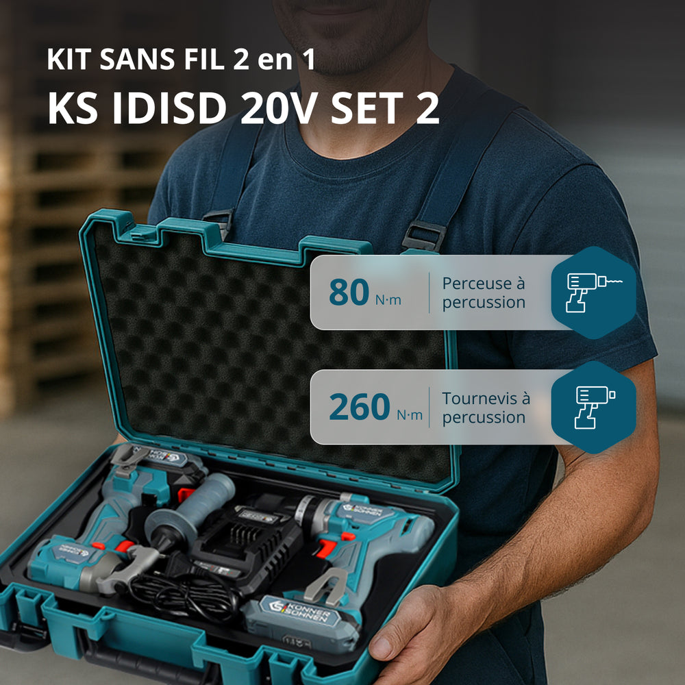Kit d’outils sans fil  Master Set 2en1 KS IDISD 20V SET 2 