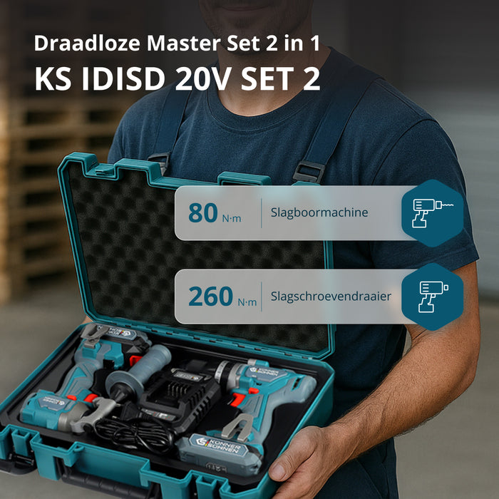 Snoerloze Master Set 2in1 KS IDISD 20V SET 2